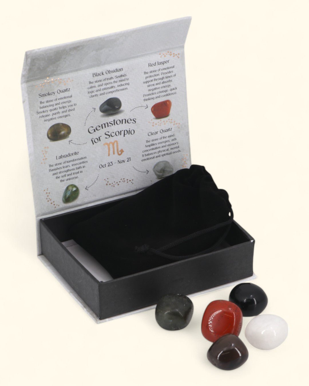 Scorpio Zodiac Candle & Crystal Tumblestone Set、mySite、topwebapps