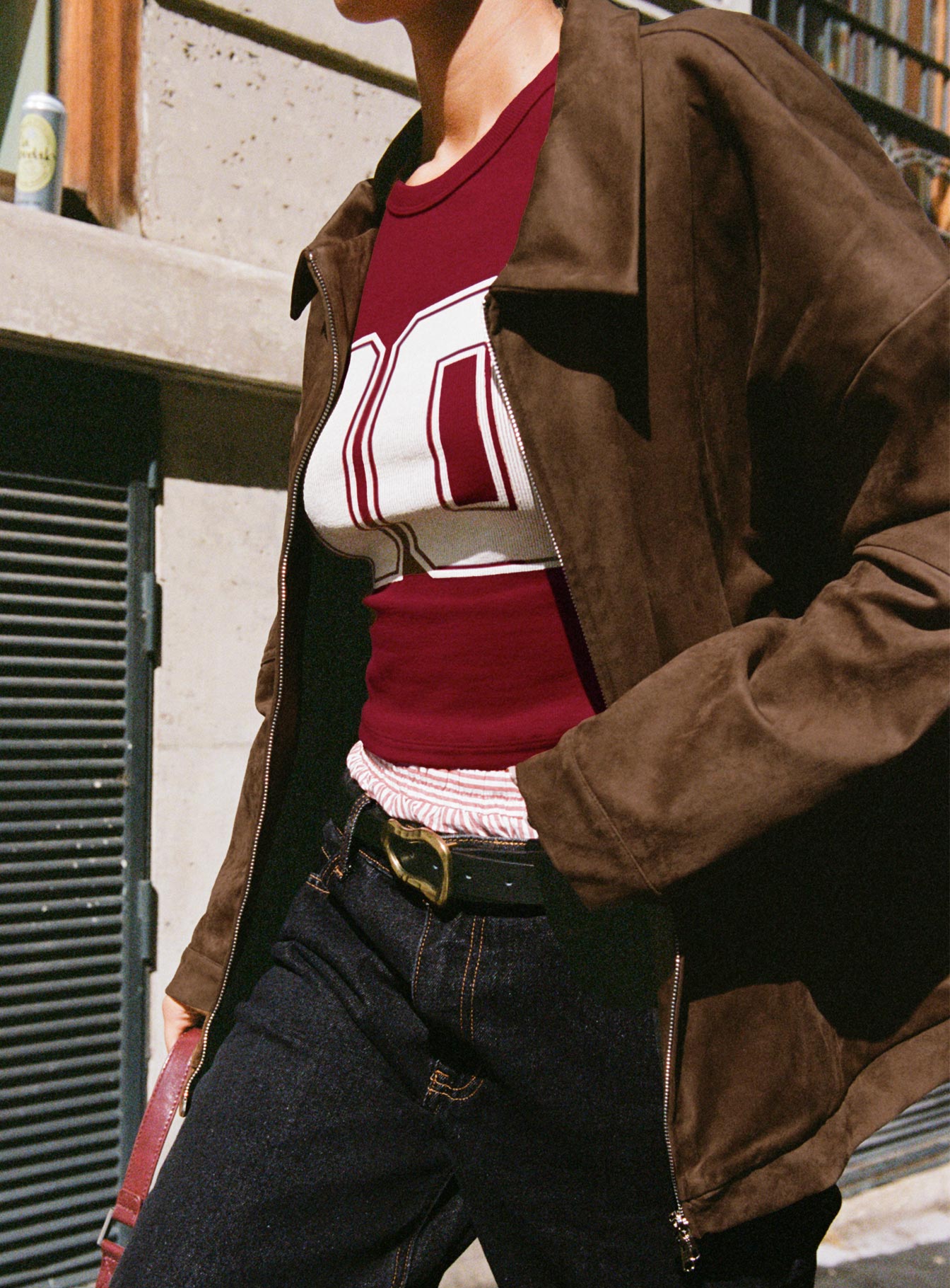 Nome Faux Suede Jacket Brown、mySite、solidvoid