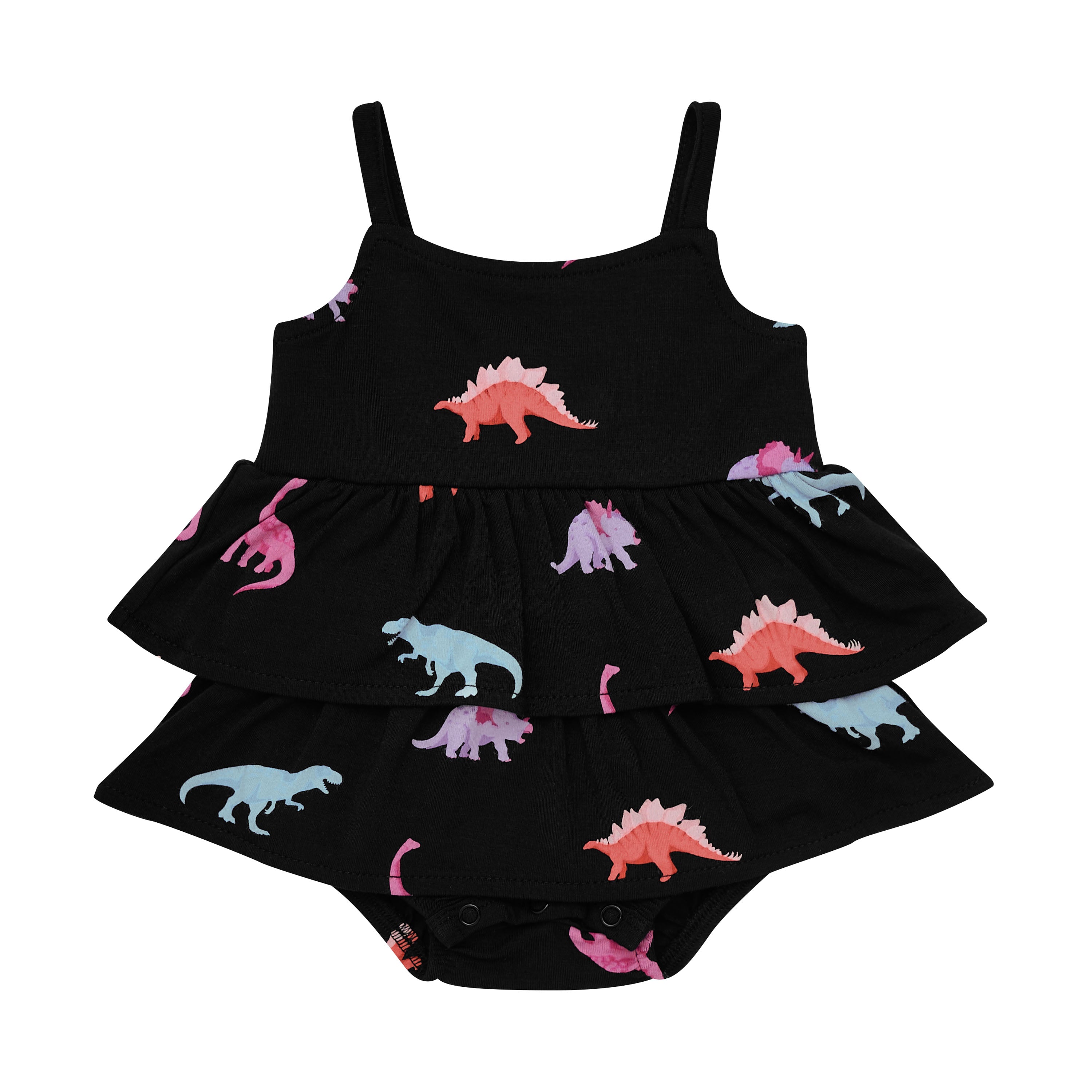  Spaghetti Strap Ruffle Romper in Midnight Roar、mySite、layawaytickets