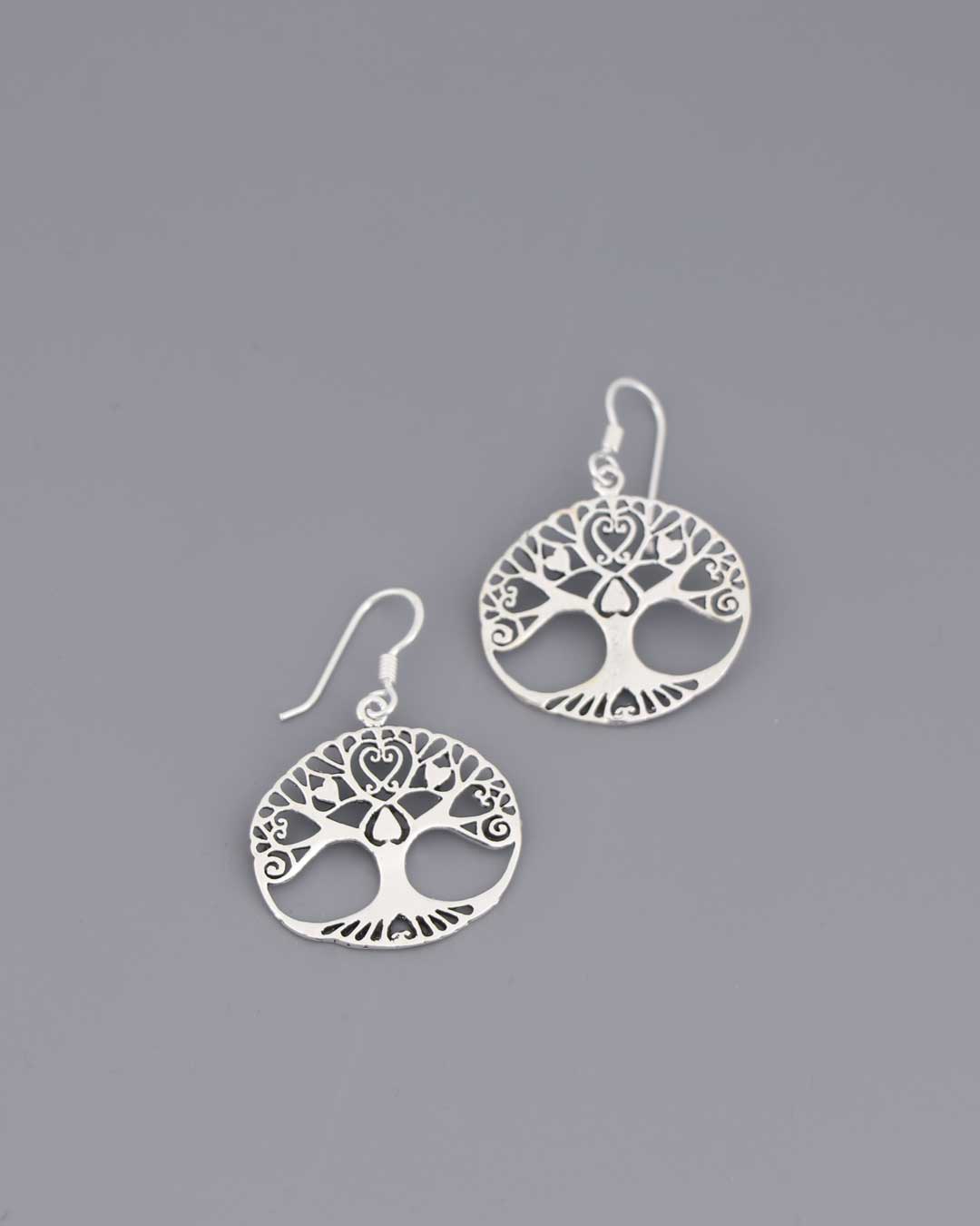 Tree of Life, Love, and Hearts Sterling Silver Earrings、mySite、topwebapps