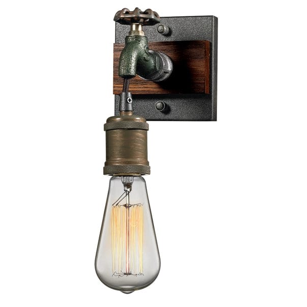 Jonas 1-Lght Industrial Style Lamp Multi-Tone Weathered W/Faucet Motif、mySite、g9winljtr