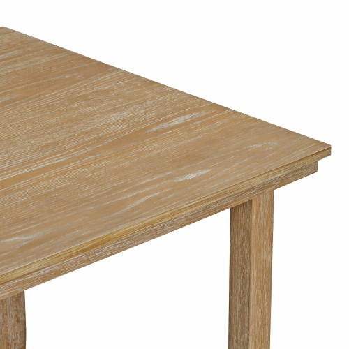 TREXM Dining Room Table and Chairs with Bench, Rustic Wood Dining Set, Set of 6 (Gray)、、casual