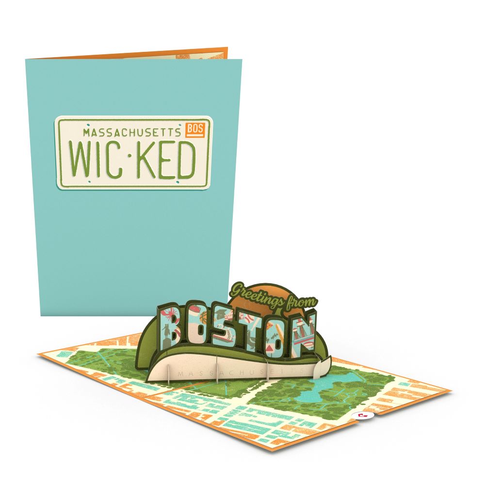 Greetings From Boston Pop-Up Card、mySite、solidvoid