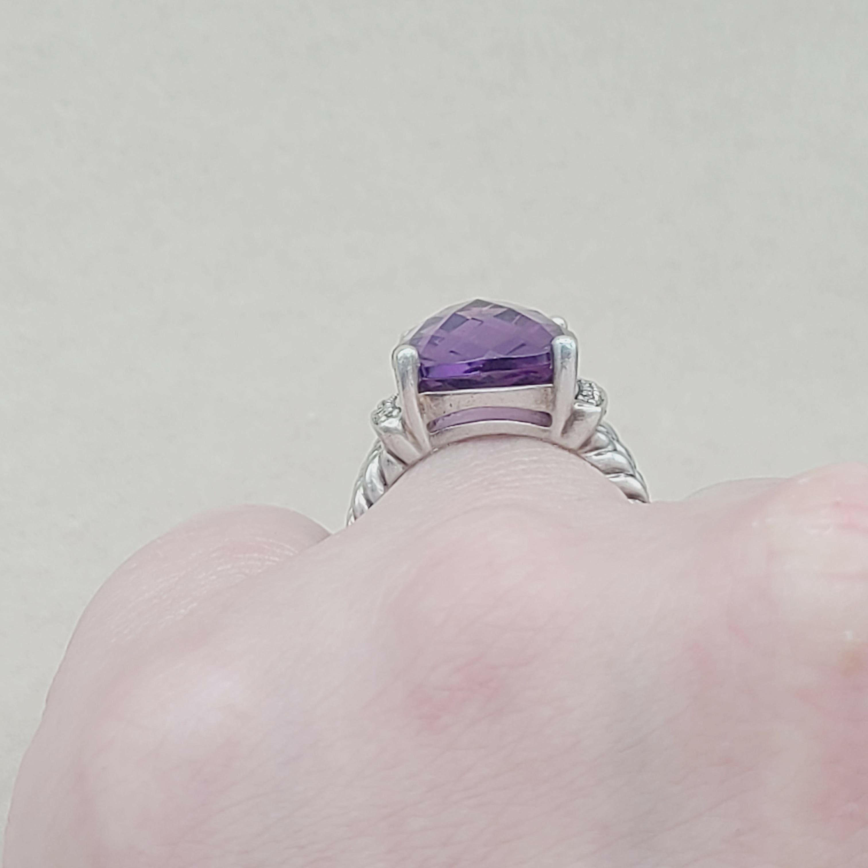 David Yurman Wheaton Ring 16x12 Amethyst & Diamonds、mySite、hinf8tx79