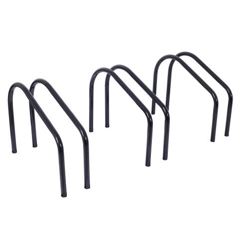 3 Bikes Floor Bike Stand, Bike Parking Rack Garage Bike Storage Stand Indoor/Outdoor 22-28" Wheel Stand, Max. Tire Width 2.15",black painted、、eastwooduniform