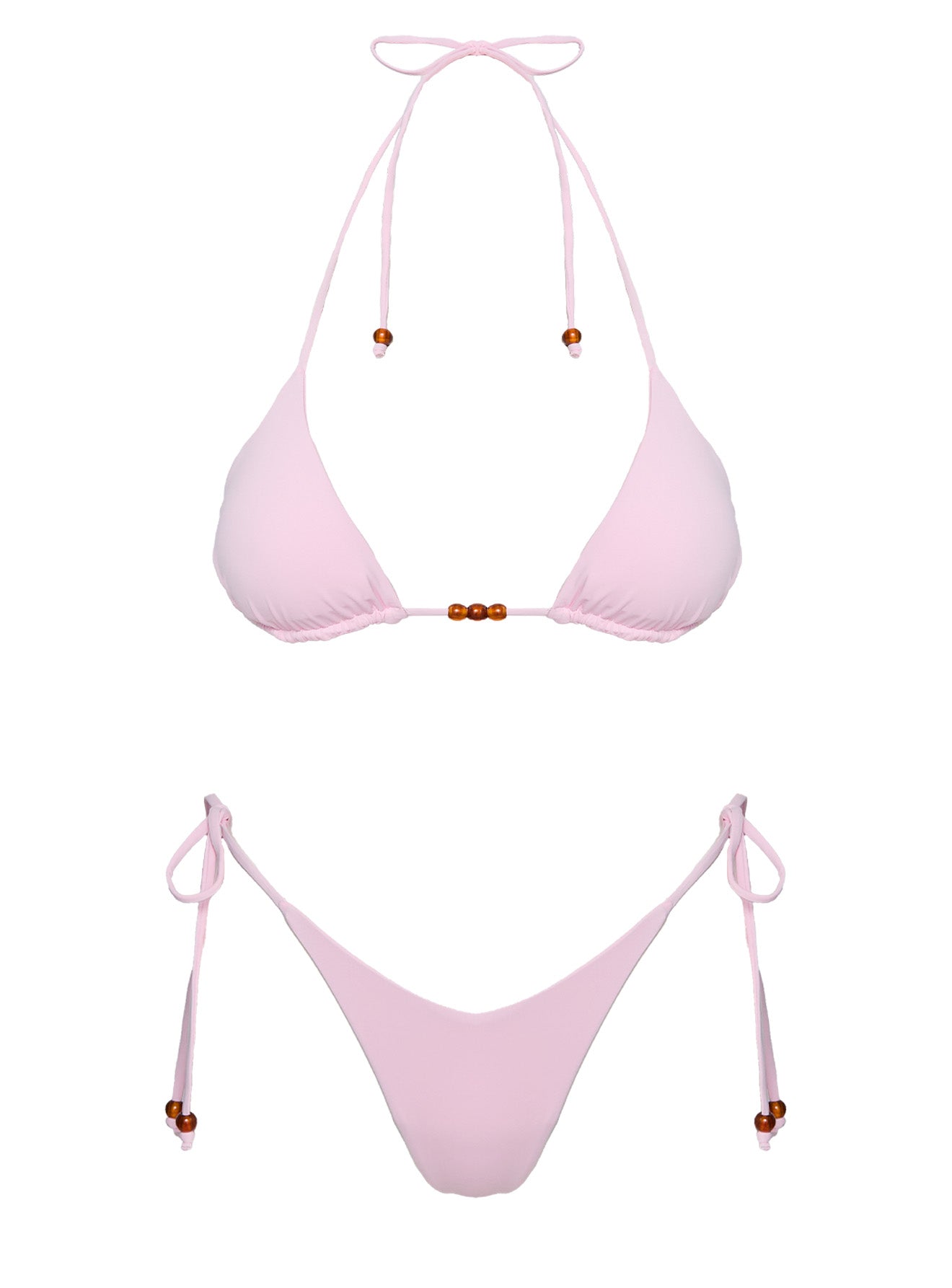 Nevaeh Beaded Triangle Bikini Top Pink、mySite、solidvoid