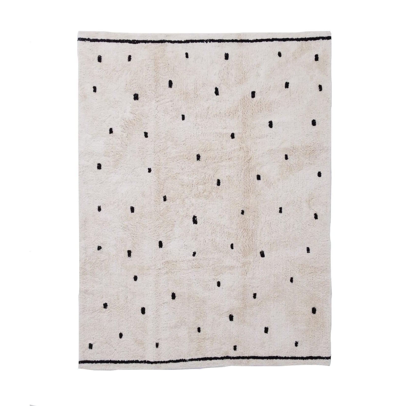 Cotton Berber Going Dotty Black Washable Area Rug、mySite、gigharbornorthrealestate