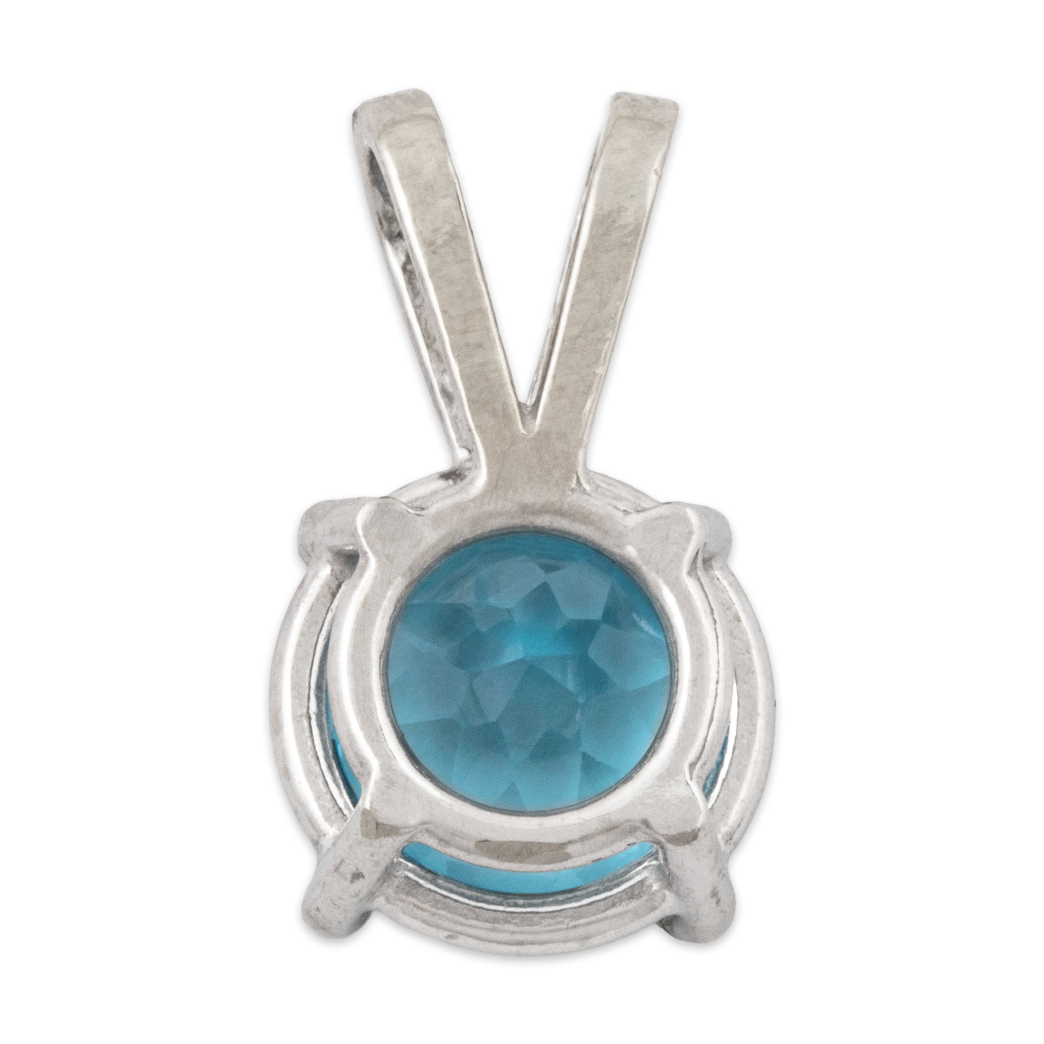 Vintage 14k White Gold 2.13ct Topaz Solitaire Pendant、mySite、hinf8tx79