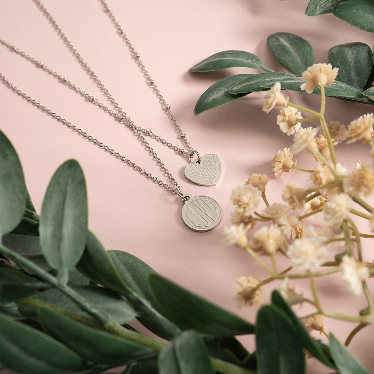 18K Gold PVD Stainless Steel Round Love Charm / PDL0254、mySite、dreamappss