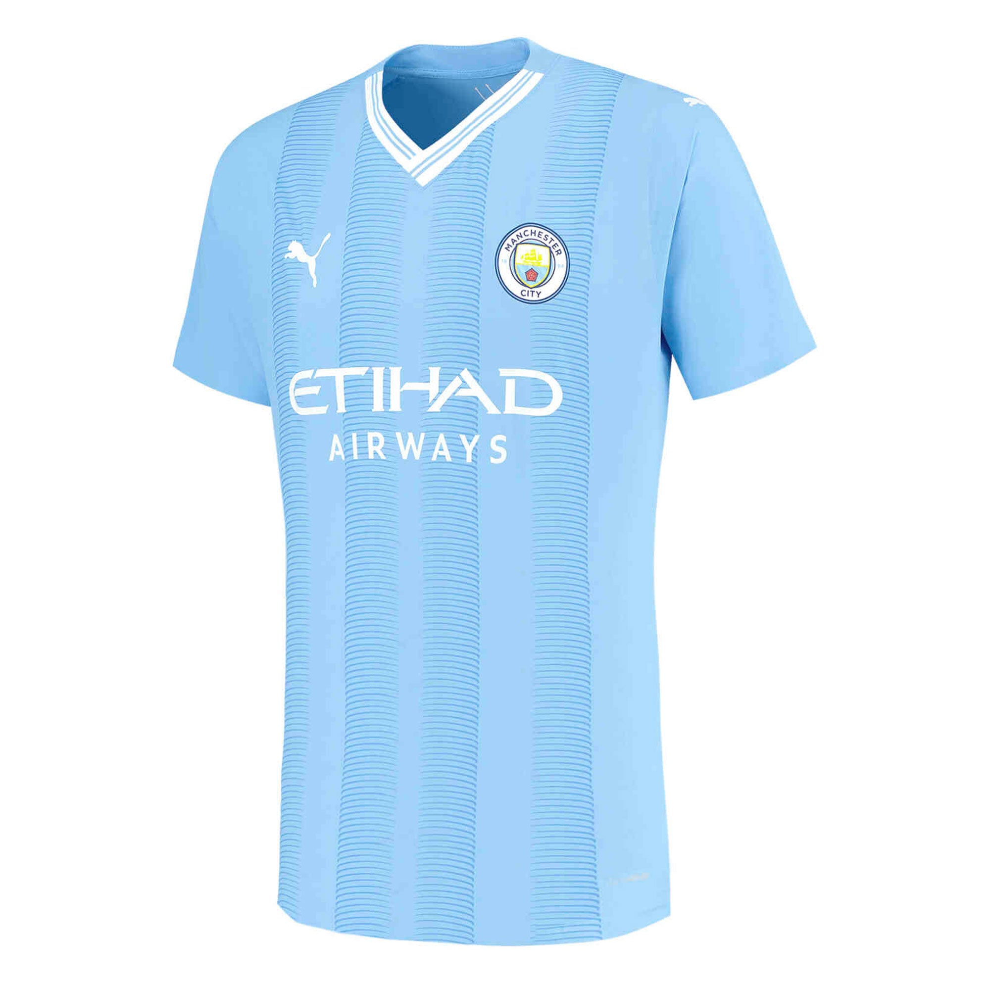 PUMA Men's Manchester City 2023/24 Authentic Home Jersey Light Blue/White、mySite、bottomscart