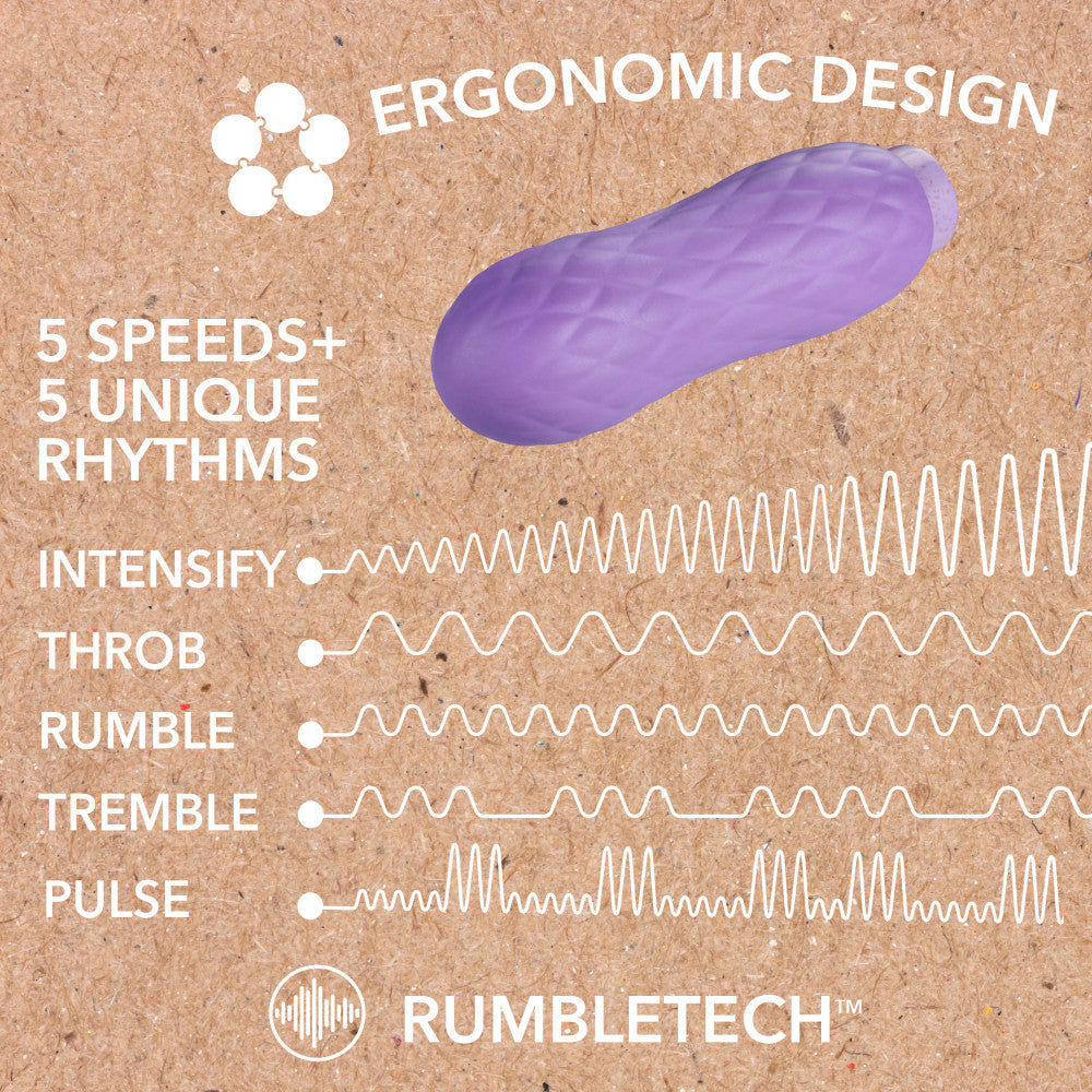 Gaia® By Blush | Eco Bliss: Plant-Based 4 Waterproof Multifunction Powerful Vibrator in Lilac - Sustainably Made with BioTouch™ & BioFeel™、mySite、bottomscart
