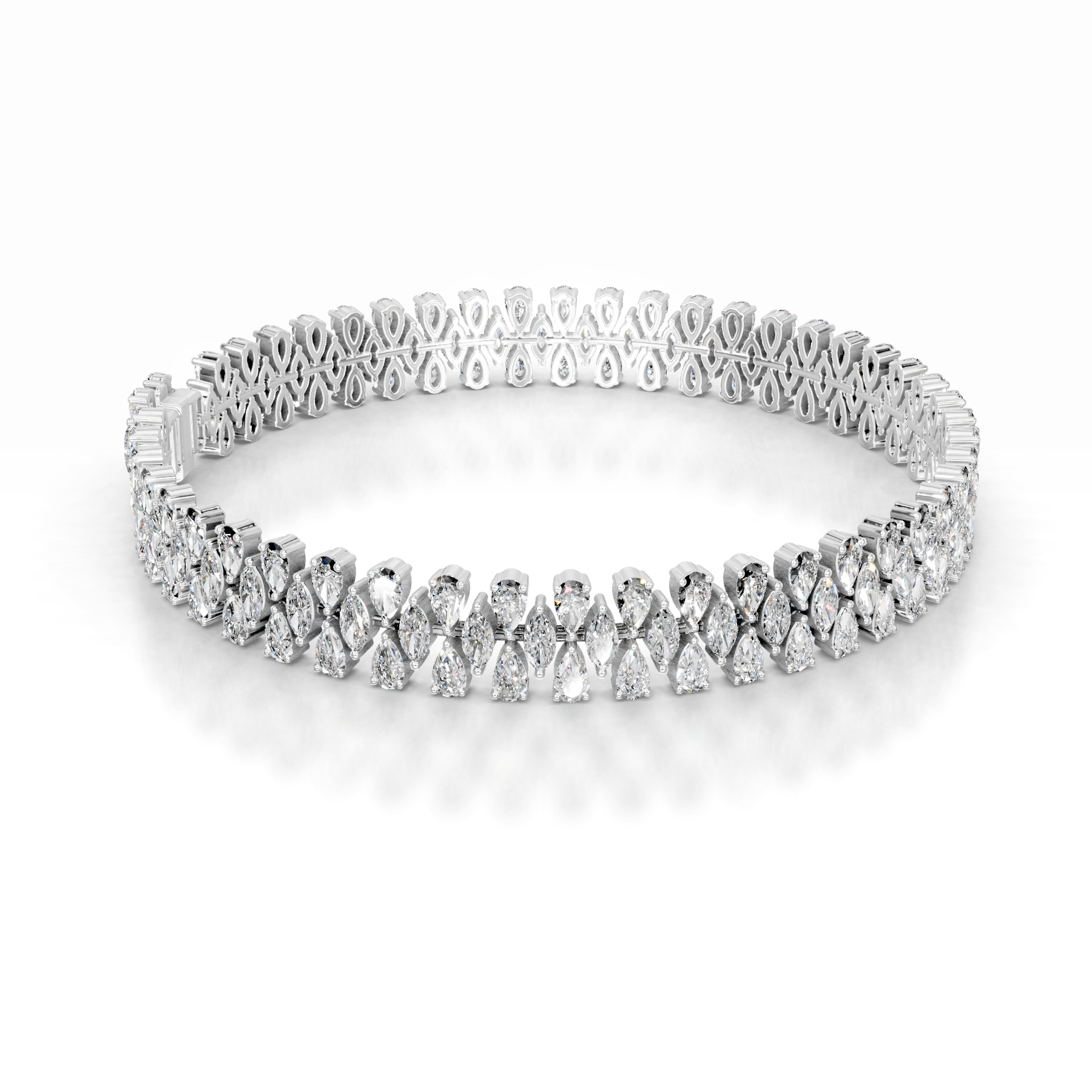 Judith Diamond Tennis Bracelet (10 Carat) -14K White Gold、mySite、hinf8tx79