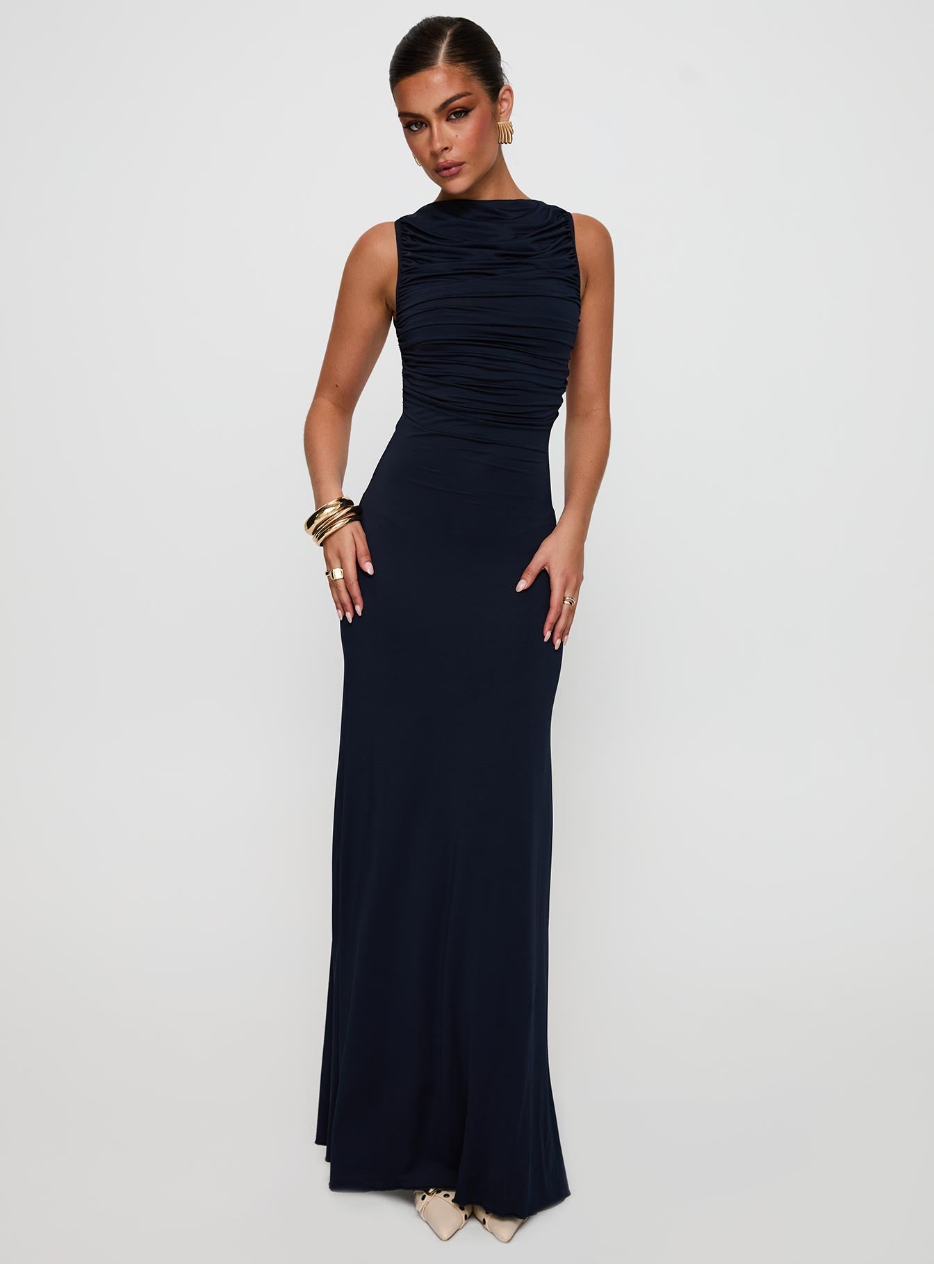Undeniable Cut Out Maxi Dress Navy、mySite、solidvoid