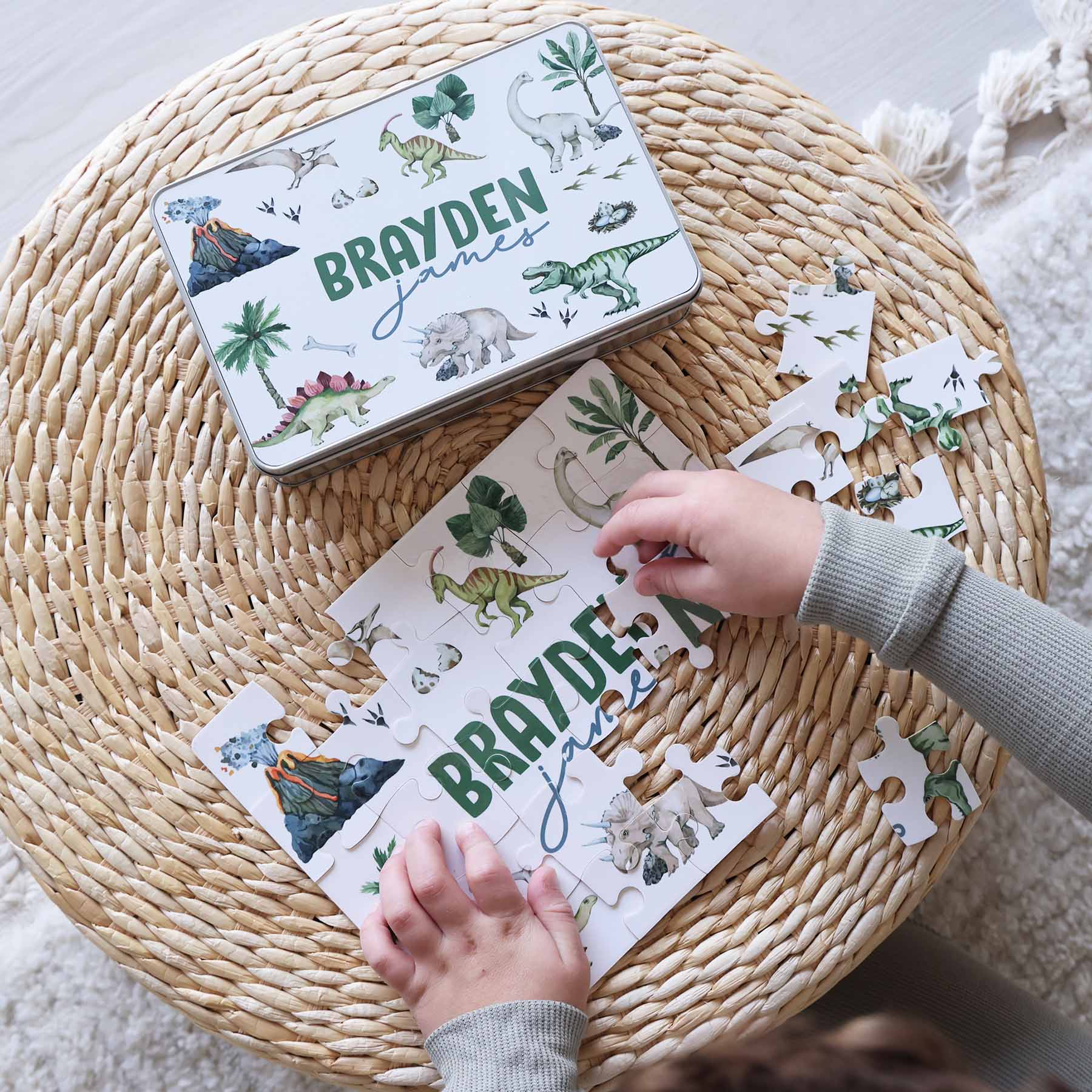  Kids Personalized 30 Piece Puzzle | Dino Tracks、mySite、layawaytickets