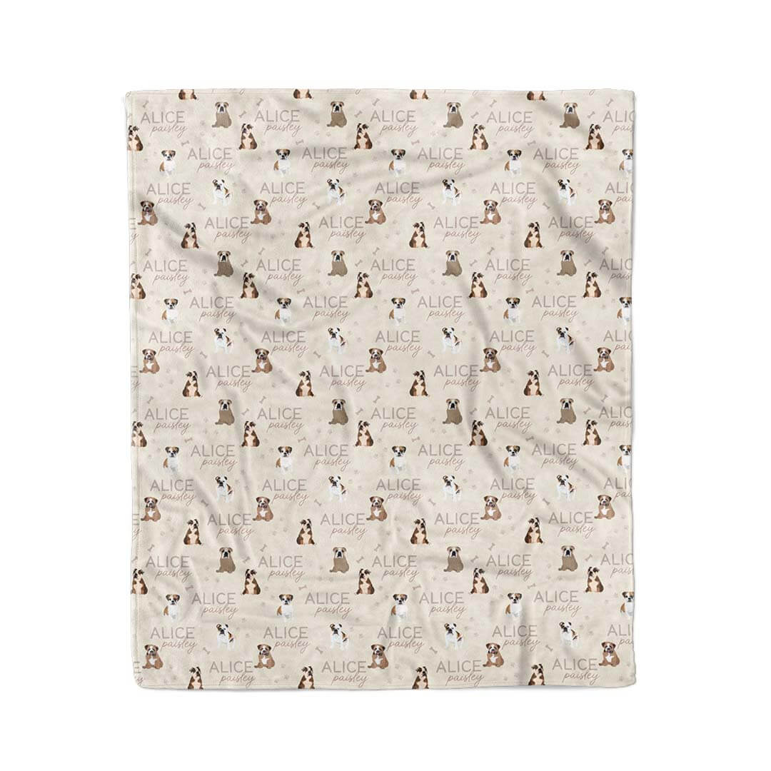  Personalized Kids Blanket | English Bulldog、mySite、layawaytickets