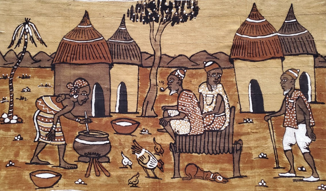 Food is almost ready African Mud Cloth Artwork-DPAT501、mySite、solidvoid