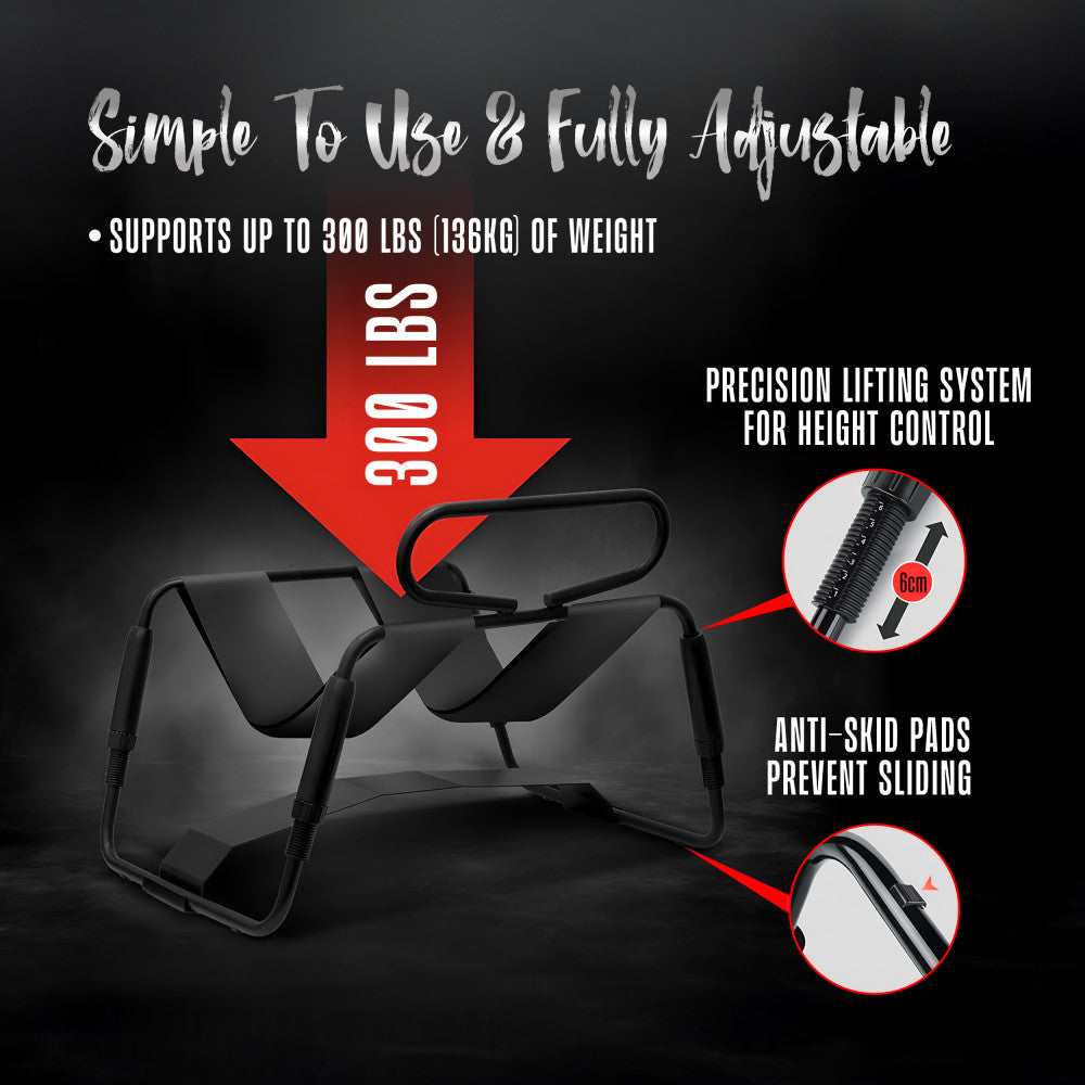 Temptasia By Blush® | Surrender Sex Chair in Black - Unlimited Sex Positions With Strong Brackets & 4 Anti-Skid Pads - BDSM & Bondage Equipment、mySite、bottomscart