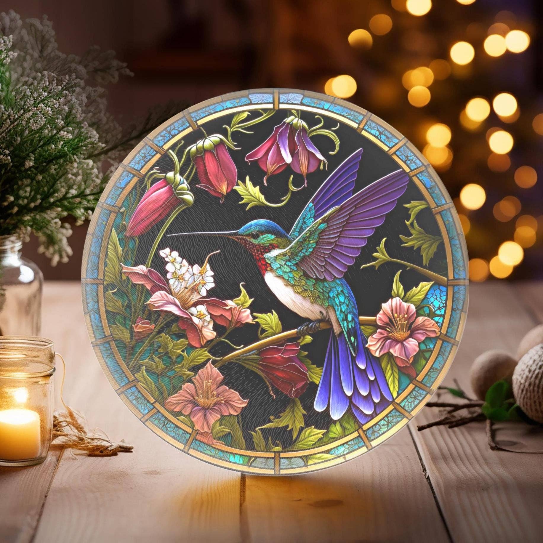 Hummingbird Tempered Glass Cutting & Charcuterie Board、mySite、g9winljtr