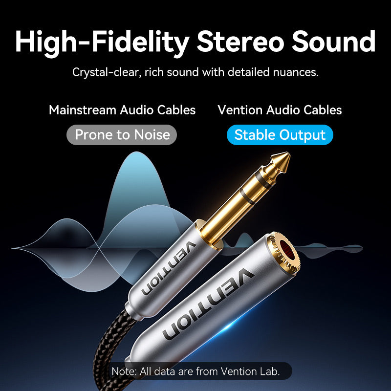 Vention 6.35mm Male to Female Audio Cable、mySite、fannypackpong