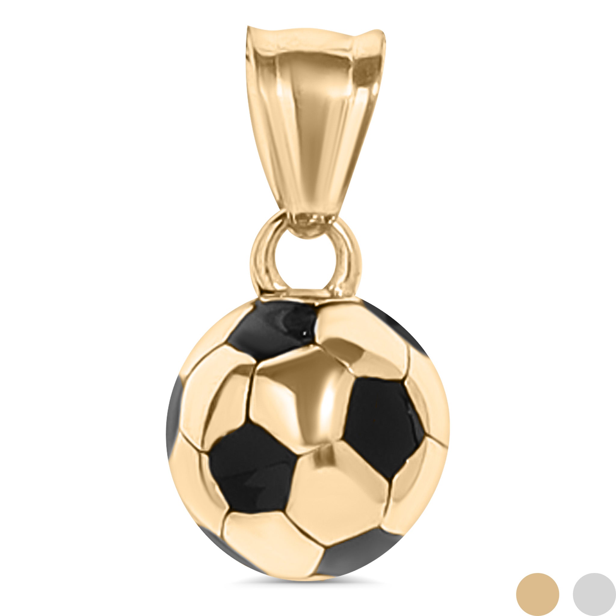 18K Gold PVD Stainless Steel 3D Soccer Ball Charm / PDL0182、mySite、dreamappss