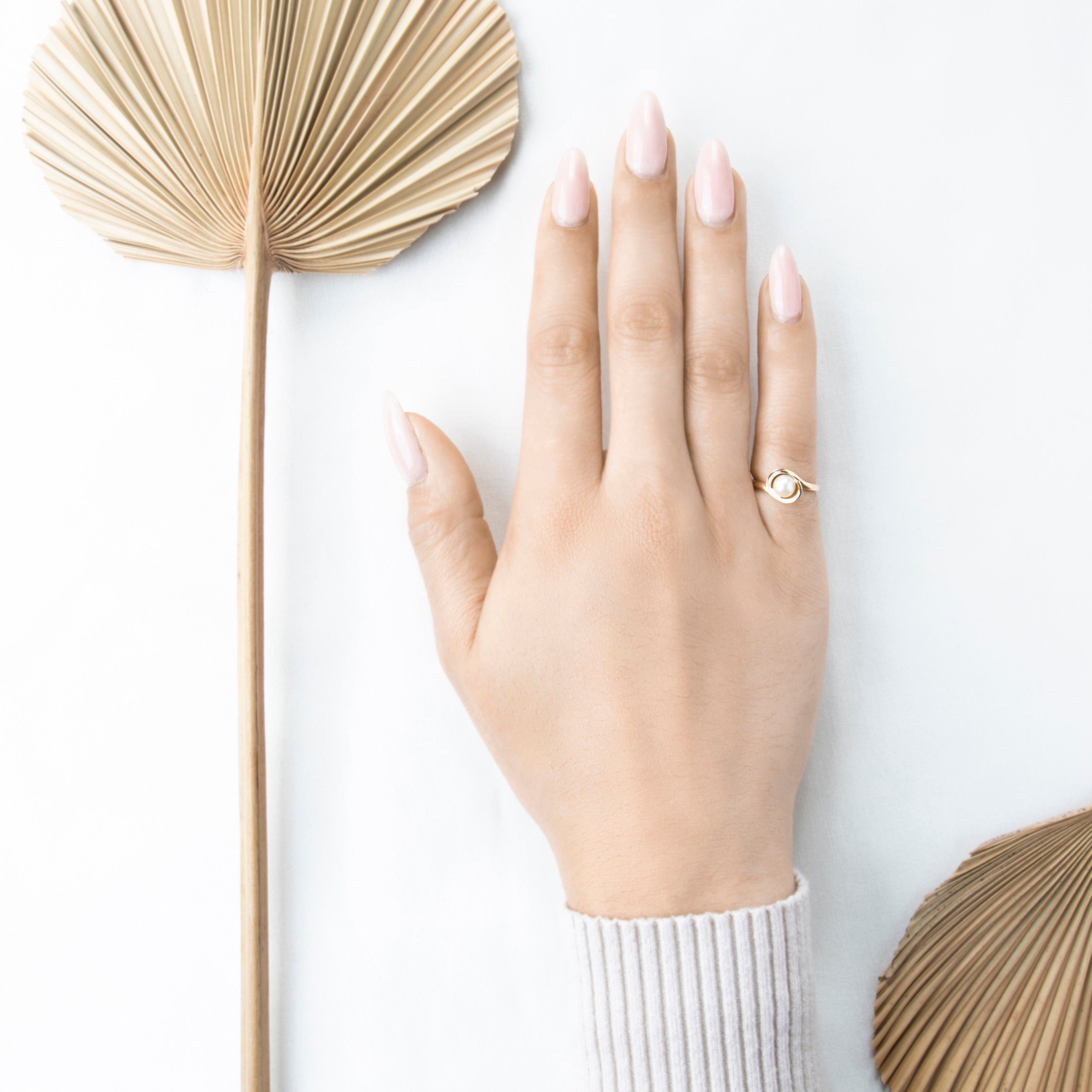 Vintage 14k Yellow Gold Pearl Pretty Swirl Ring 5.00、mySite、hinf8tx79