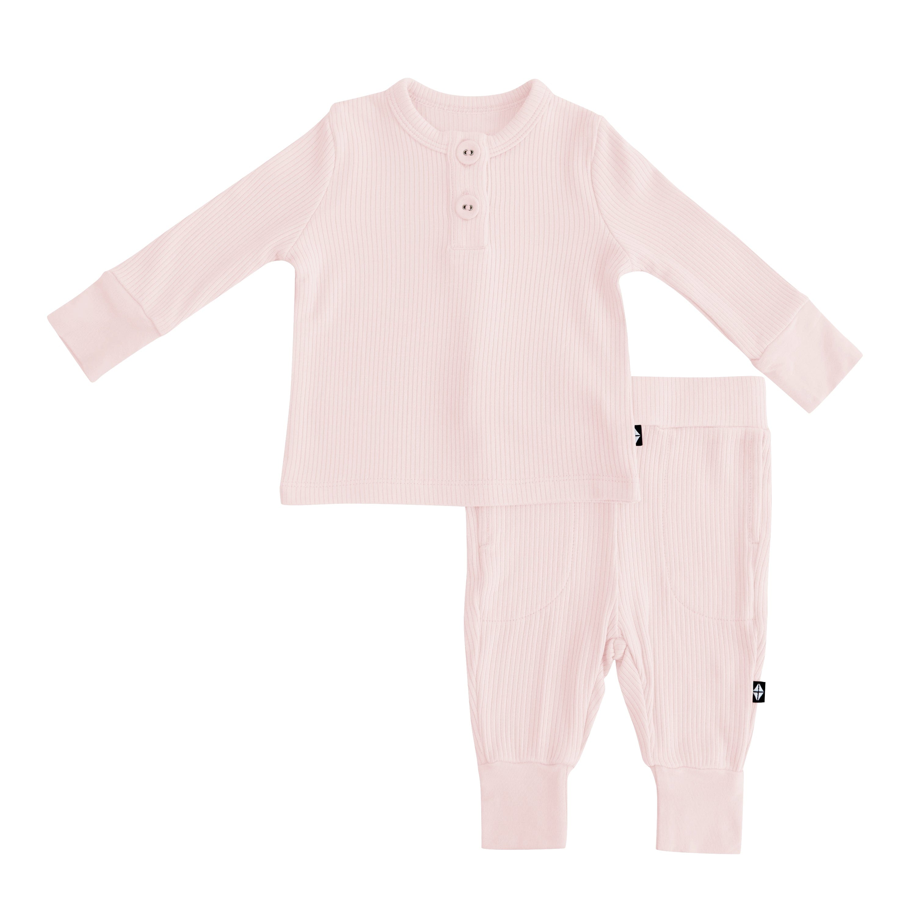  Ribbed Infant Henley Set in Blush、mySite、layawaytickets