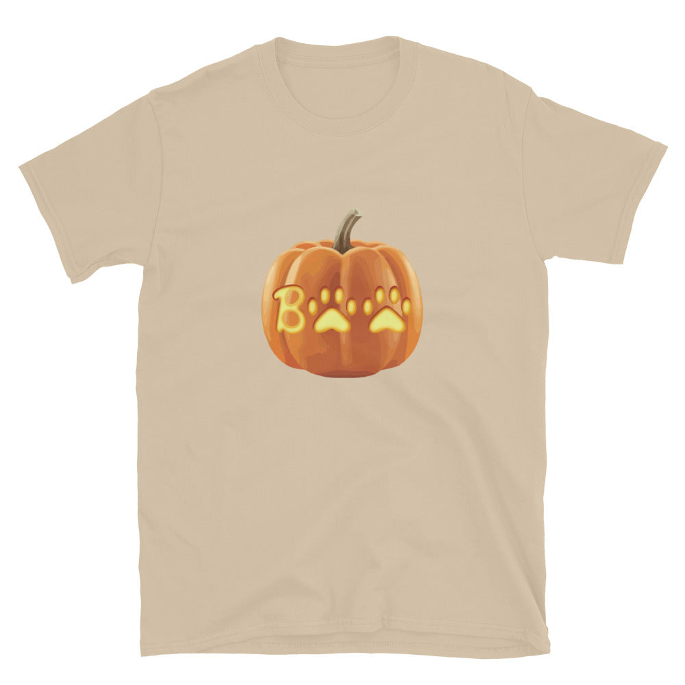 Paw Print Boo Pumpkin T-Shirt、mySite、camillekostekn