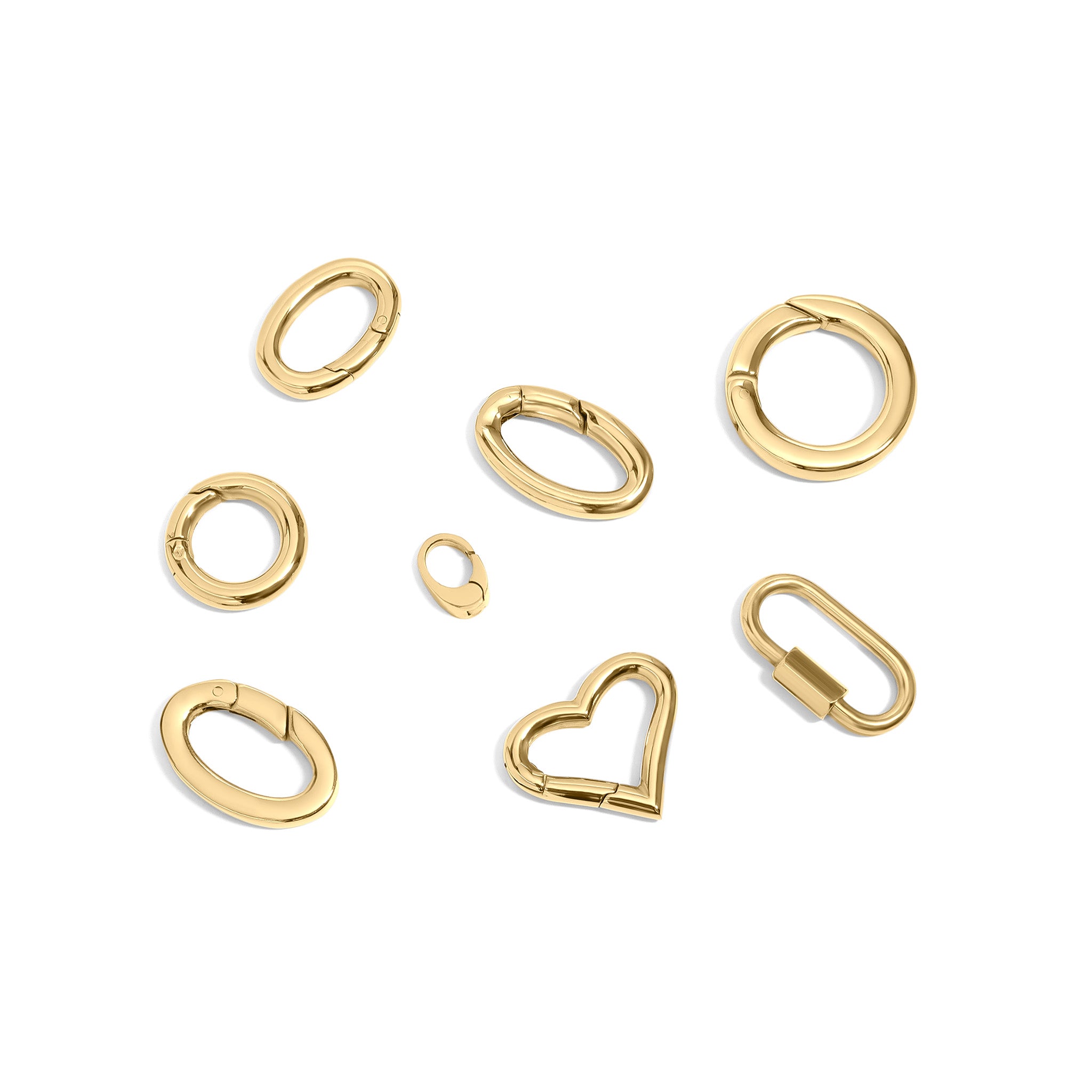 18K Gold PVD Stainess Steel Carabiner Variety Pack / BND0068、mySite、dreamappss