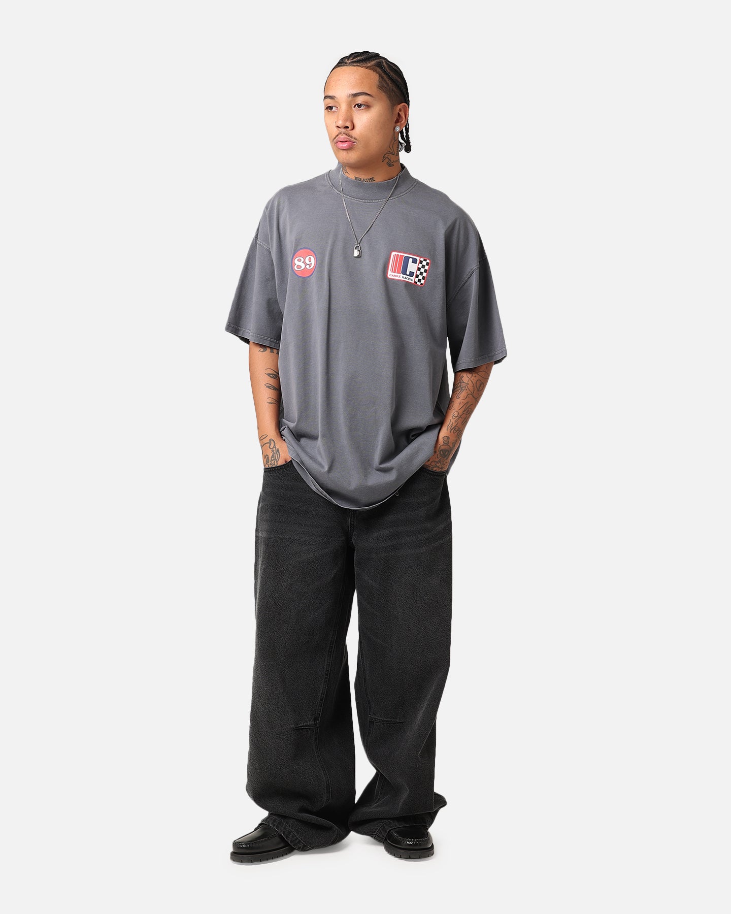 Carre Course Oversized T-Shirt Vintage Grey、mySite、zt4zffjzw