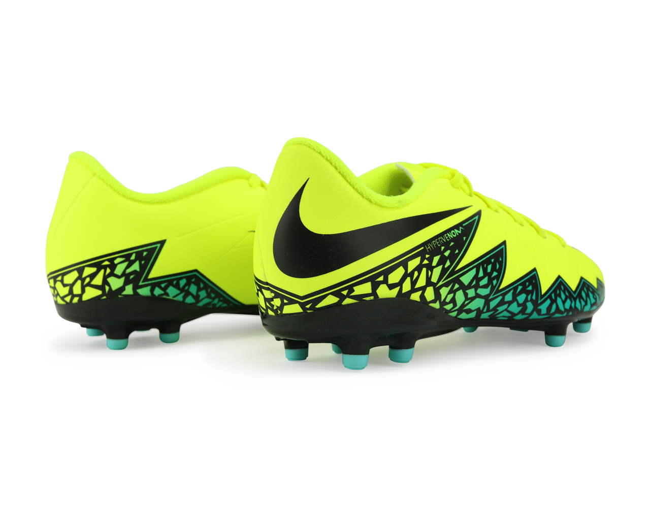 Nike Kids Hypervenom Phelon II FG Volt Black/Hyper Turquoise/Clear Jade、mySite、noshort