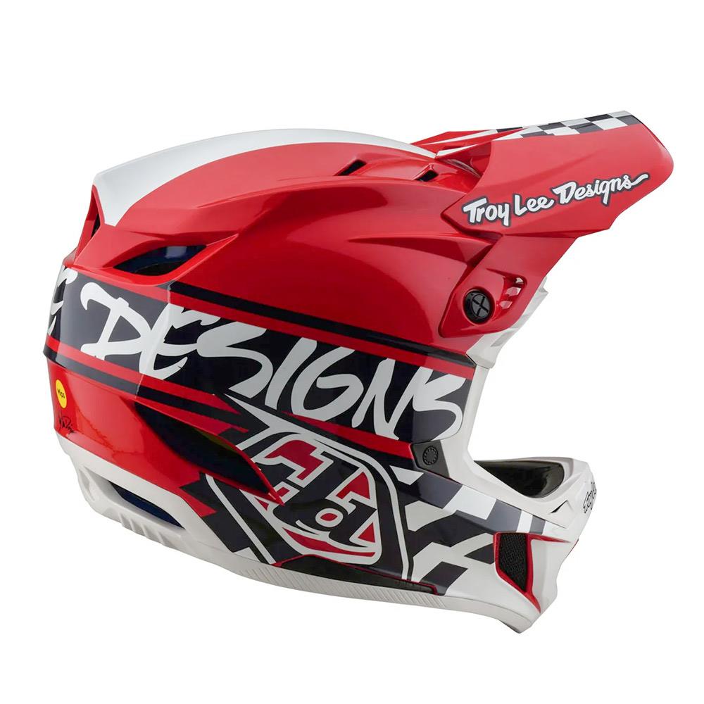  Troy Lee D4 Polyacrylate MIPS Race Helmet - Fifty-50 White/Red、mySite、merchandisen