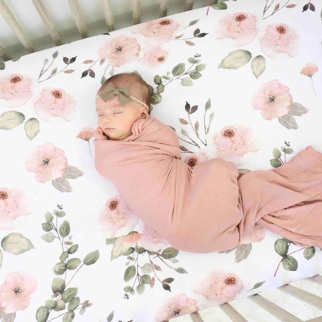  Millie's Dusty Rose Garden Crib Sheet、mySite、layawaytickets