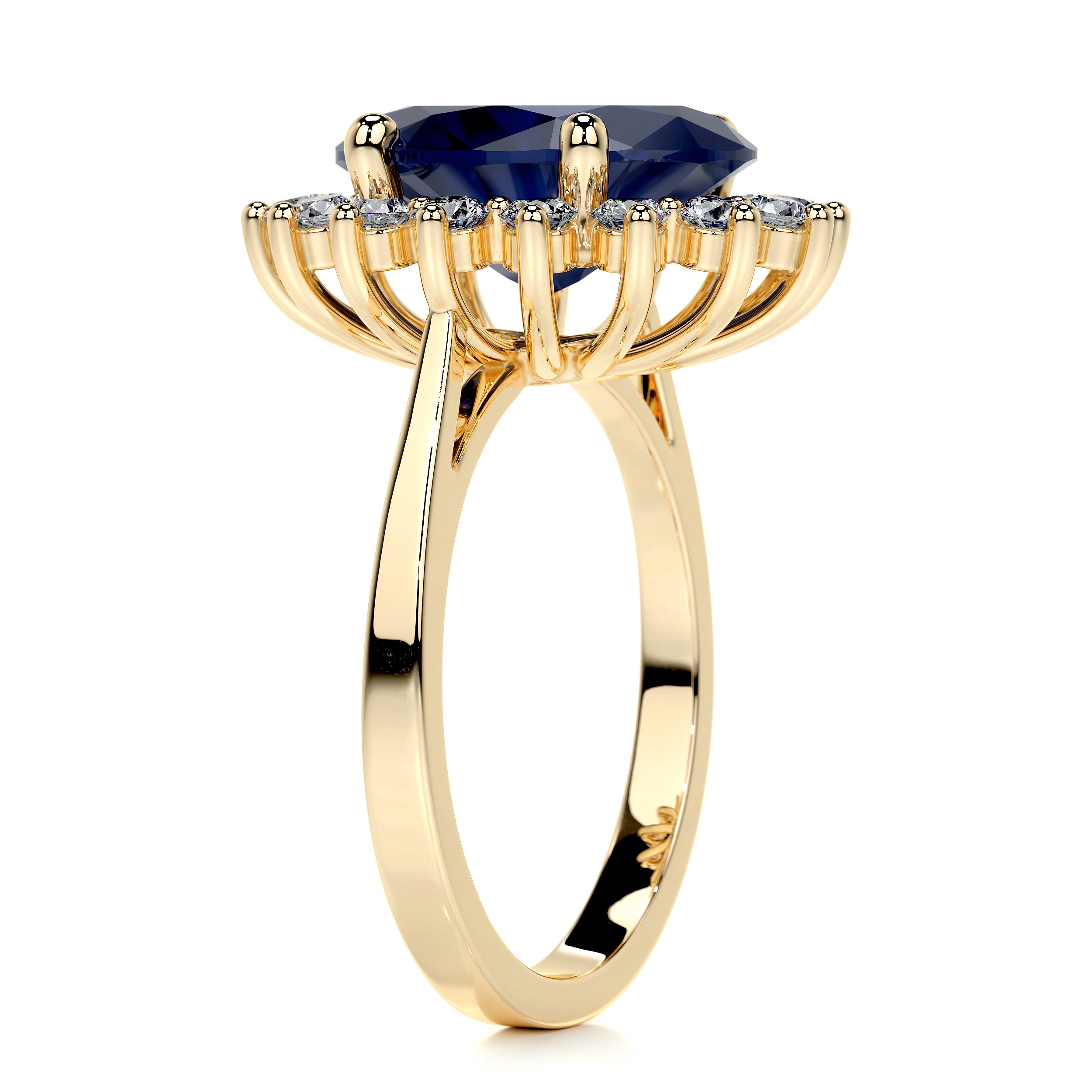 Lyn Gemstone & Diamonds Ring (7 Carat) - 18K Yellow Gold、mySite、hinf8tx79