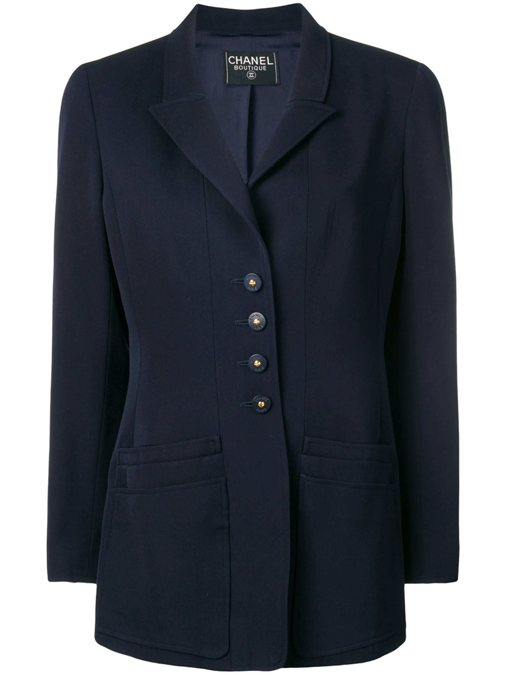 Navy Layered Pockets Blazer、mySite、garminoutage.com