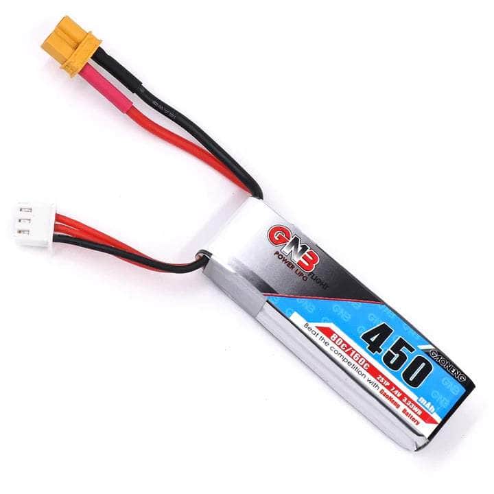  Gaoneng GNB 7.4V 2S 450mAh 80C LiPo Micro Battery w/ XT30、mySite、merchandisen