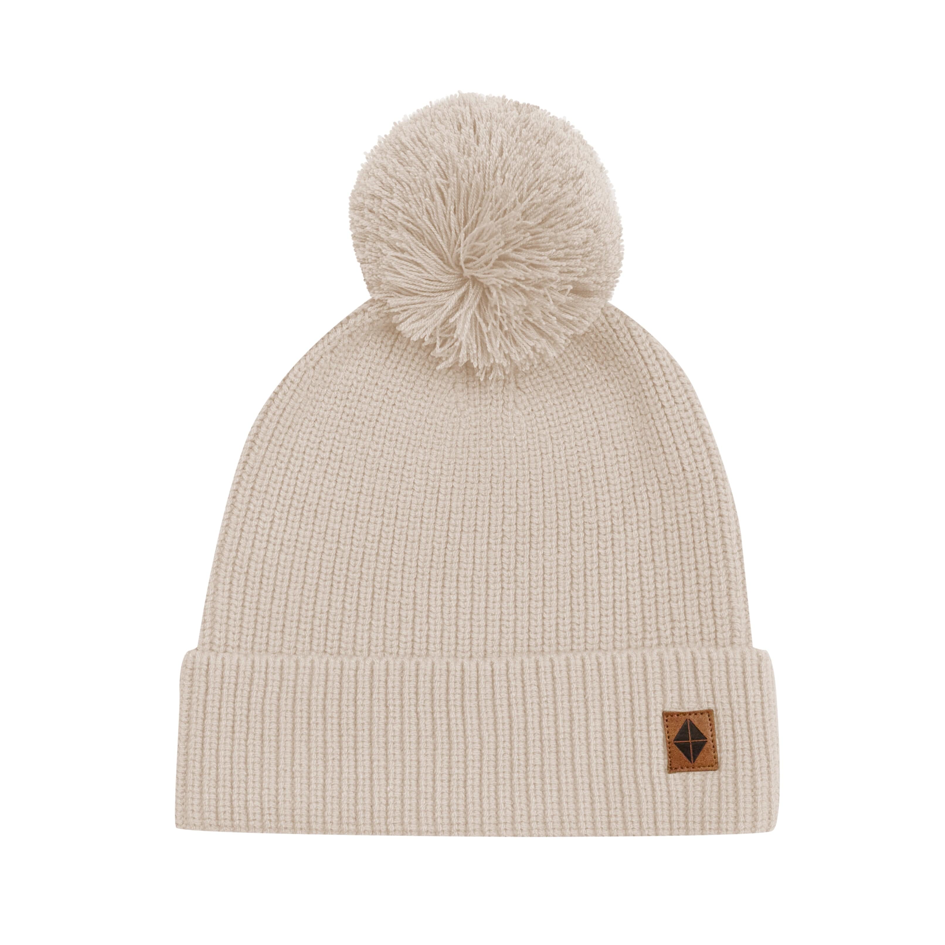  Chunky Knit Adult Pom Beanie in Almond、mySite、layawaytickets