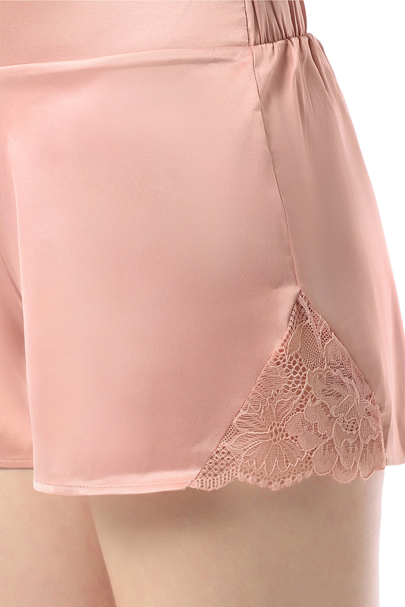  Eternal Bliss Satin Shorts - Mellow Rose、mySite、justintrudeaud