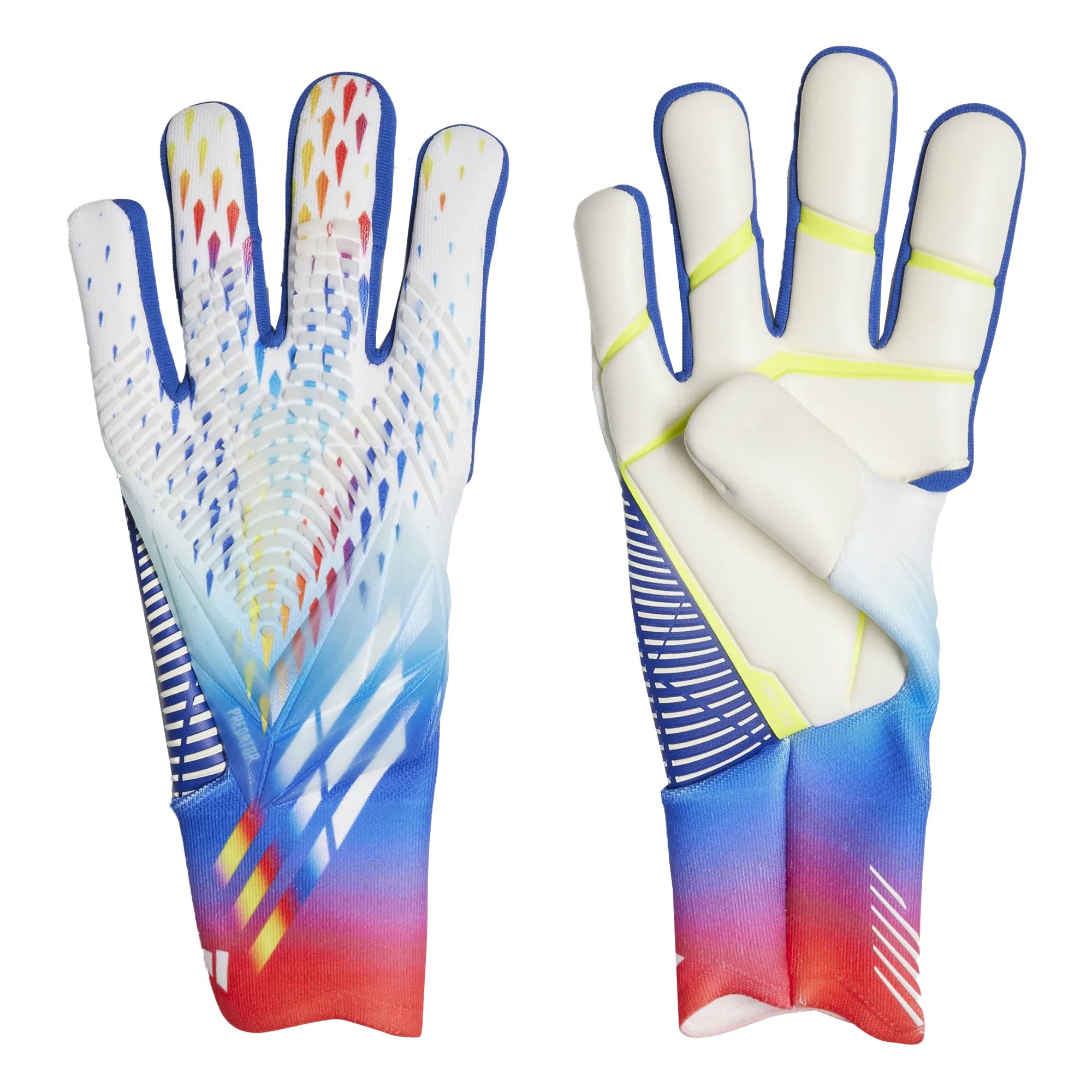 adidas Men's Predator GL Pro Goalkeeper Gloves White/Cyan、mySite、bottomscart