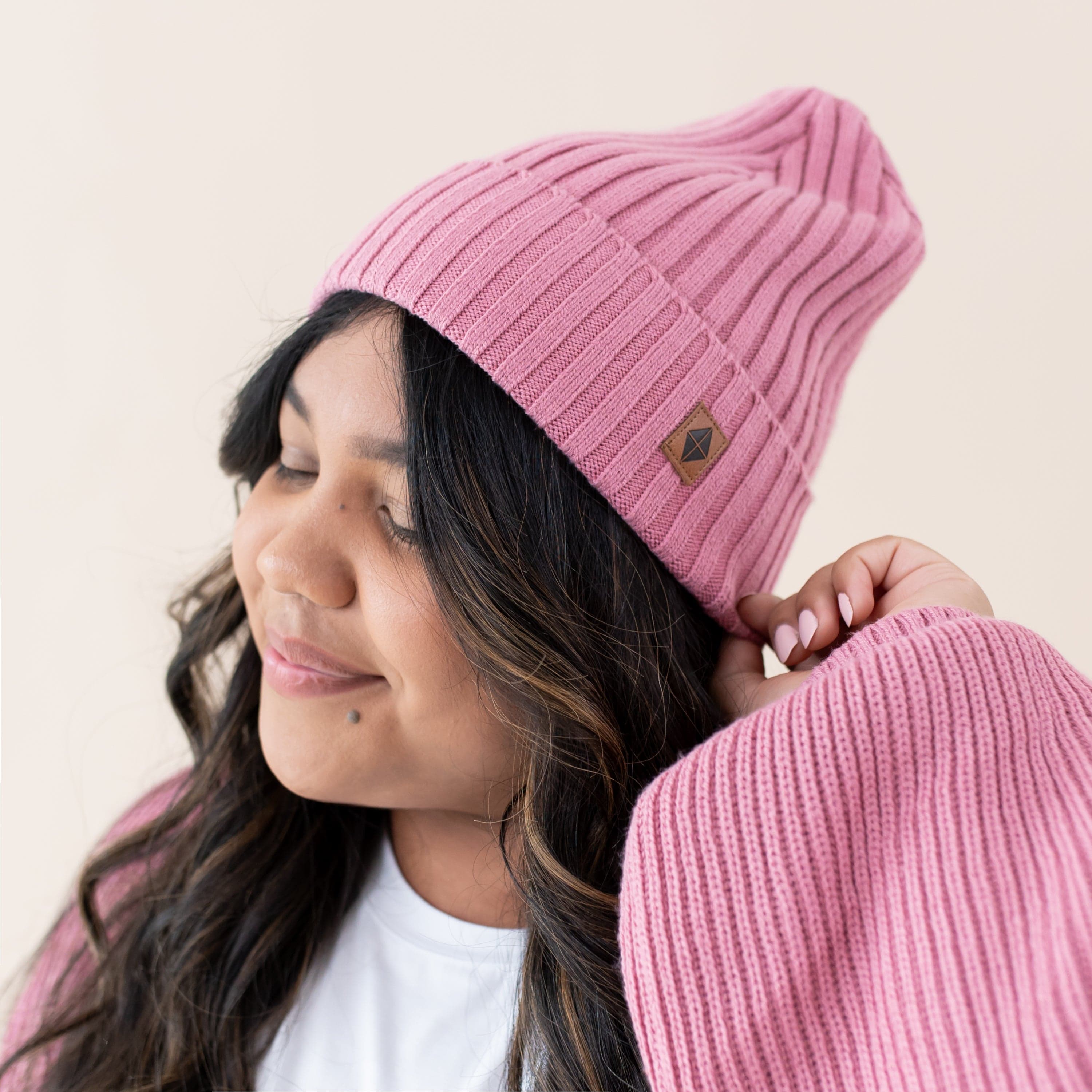  Chunky Knit Adult Ribbed Beanie in Apple Blossom、mySite、layawaytickets
