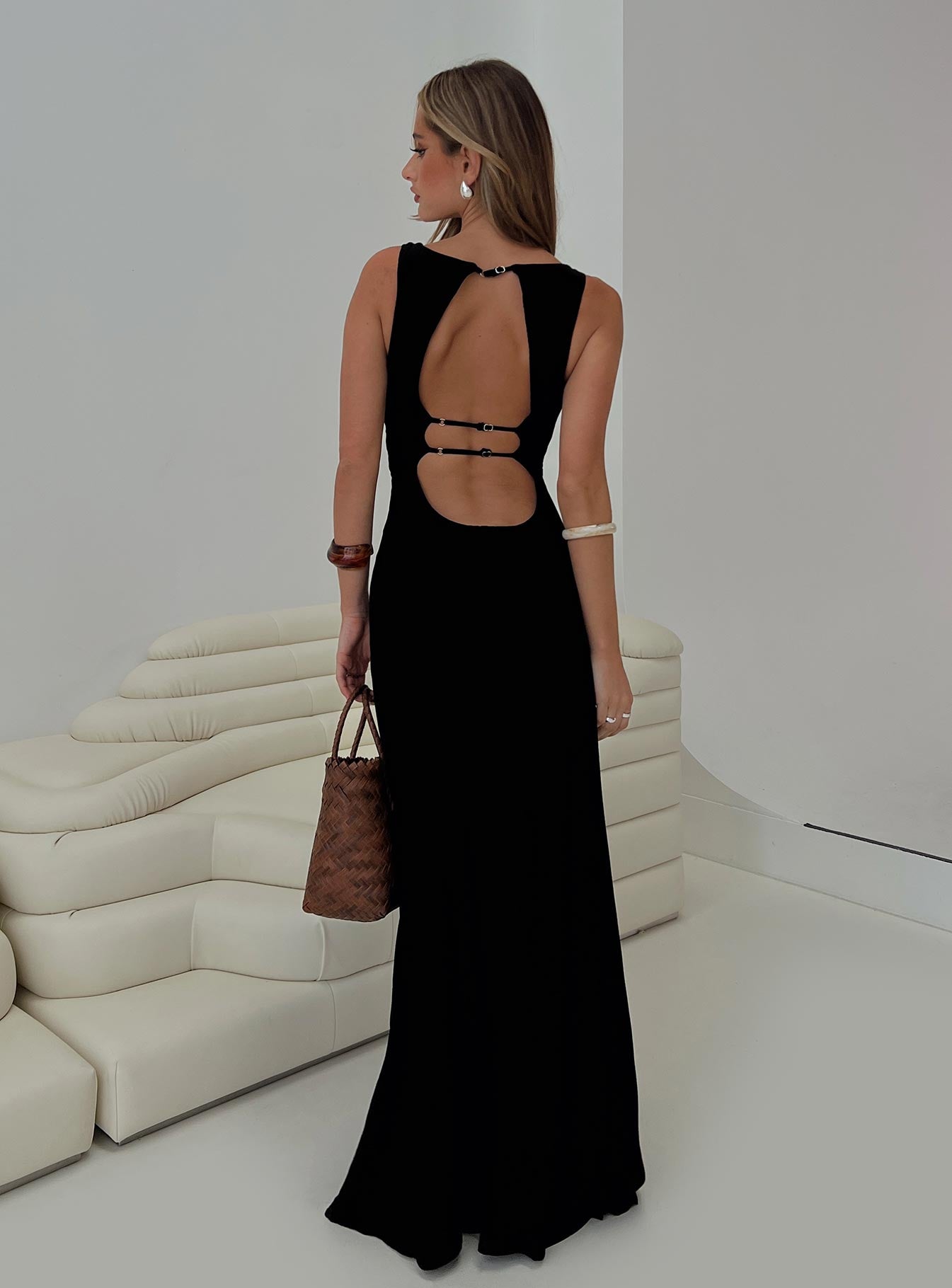 Ace Of Hearts Backless Maxi Dress Black、mySite、solidvoid