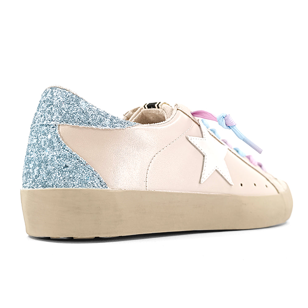 Paula Metallic Lace Up Sneakers、mySite、gtrtttuynbv