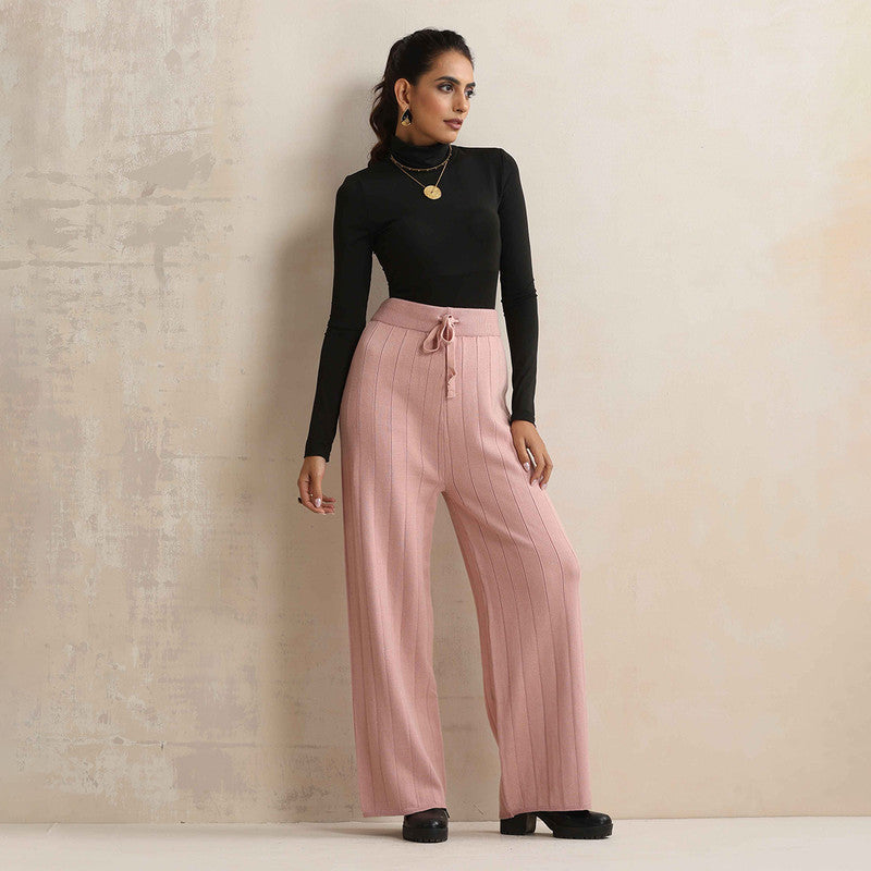 Woolen Solid Flared Pant For Women | Pink、mySite、camillekostekn