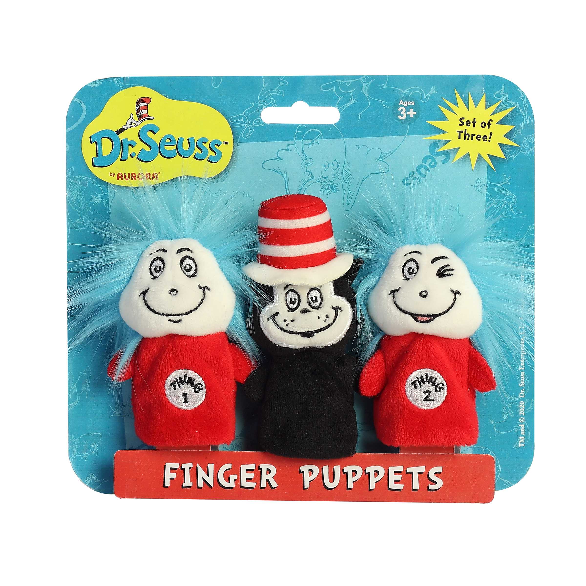 Aurora® - Dr. Seuss™ - 3 Dr. Seuss Finger Puppet Set、mySite、g9winljtr