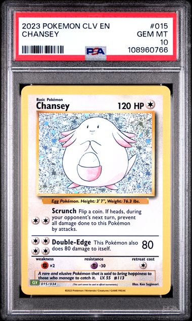 Chansey #15 PSA 10 Pokemon CLV Trading Card Game Classic 2023、mySite、waistdrama