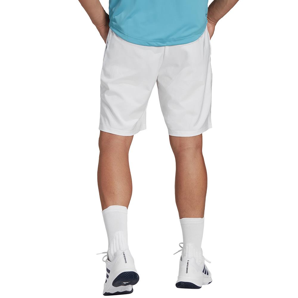 adidas Men's Club 3 Stripe 7 Short - White