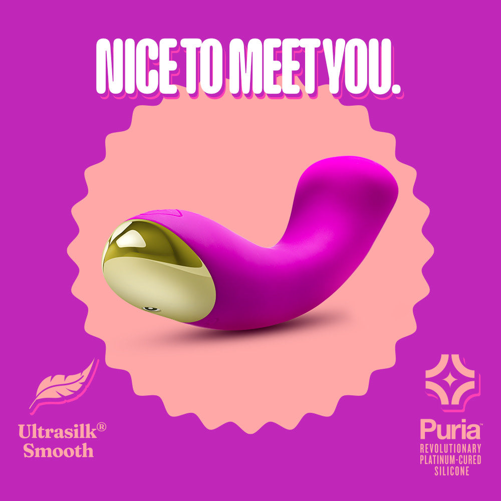 Aria By Blush® | Bangin' AF: Enhanced G-Spot Stimulation Purple Silicone Vibrator with Powerful RumboTech™ Technology、mySite、bottomscart