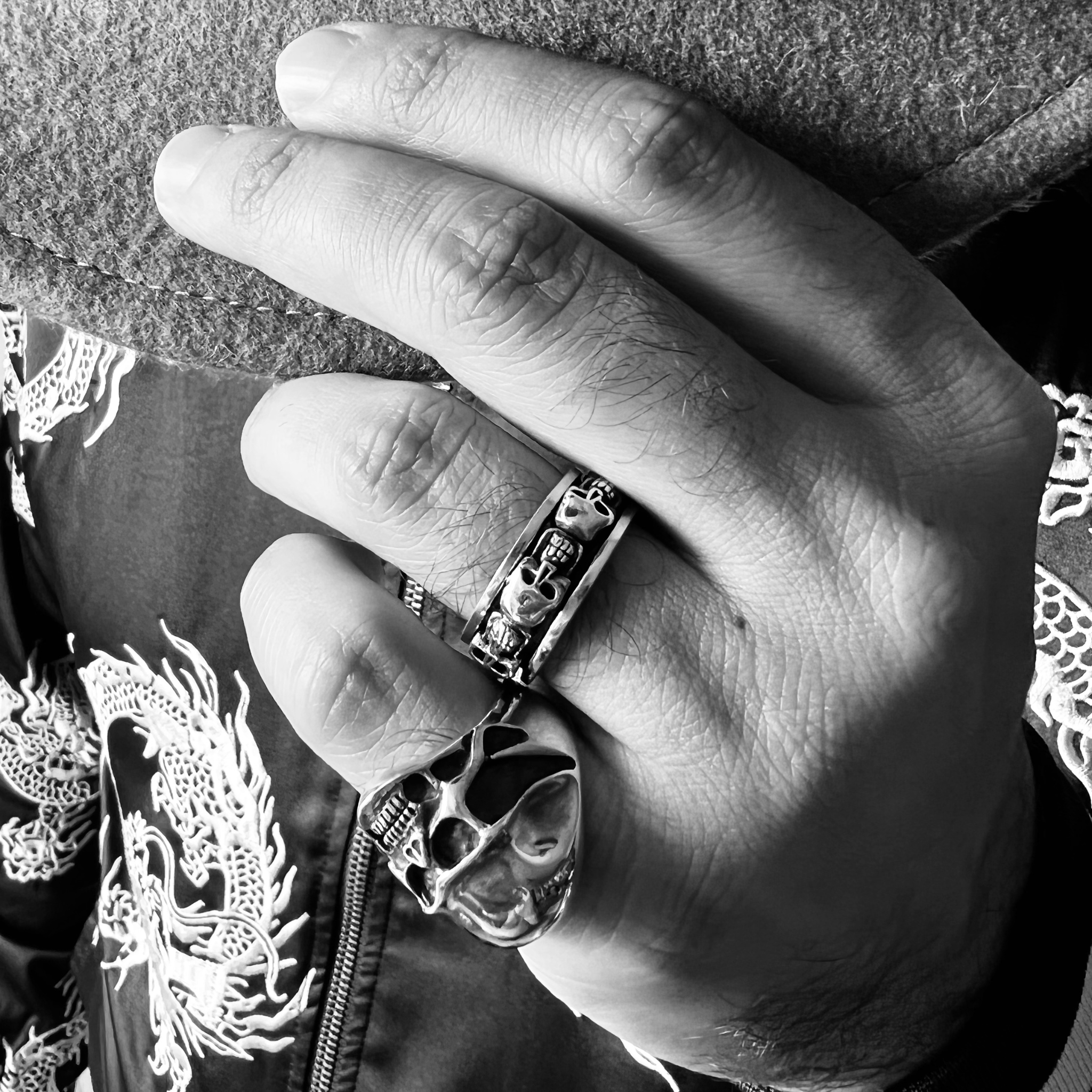 Sterling Silver Skull Spinner Ring / SSR0037、mySite、dreamappss