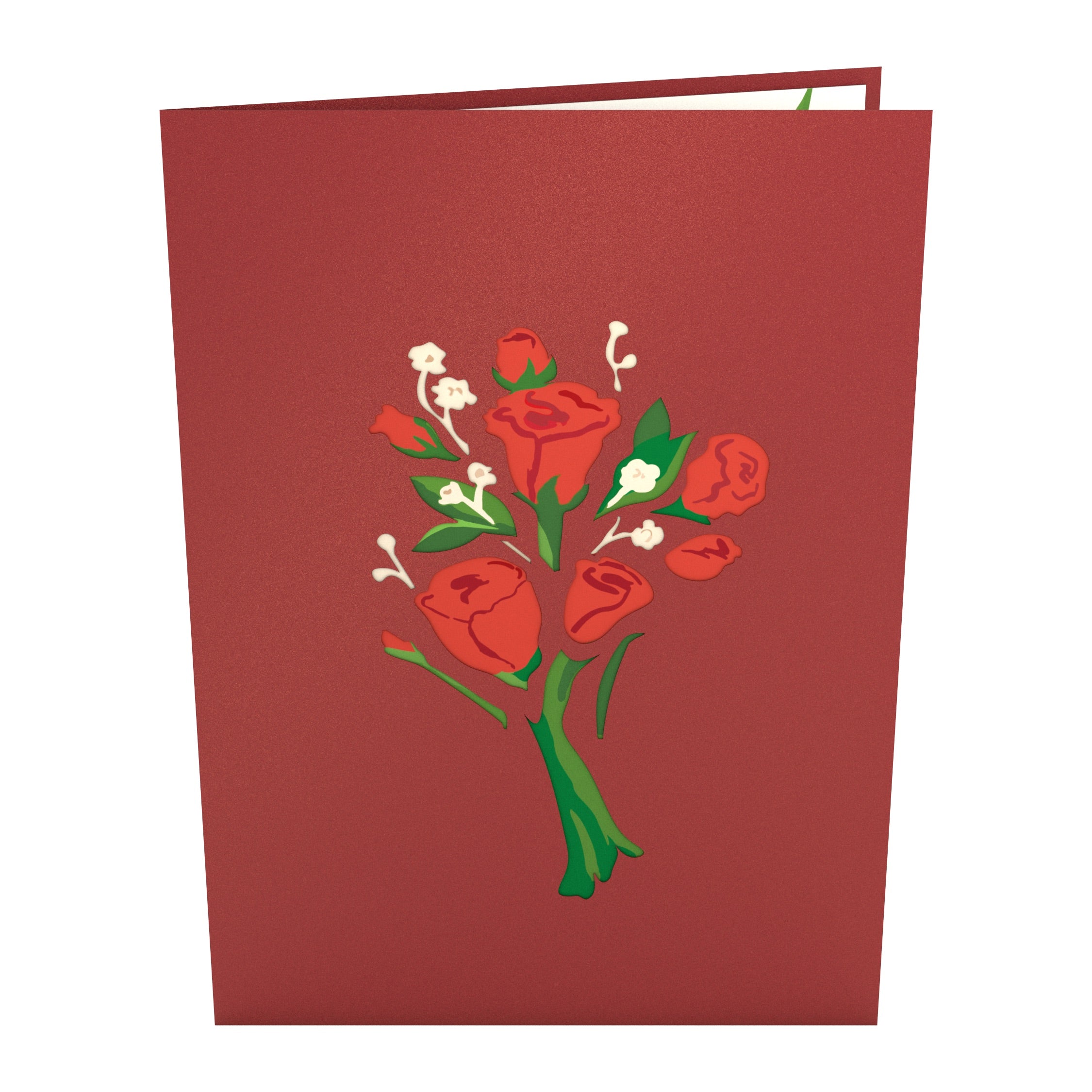 Red Rose Arrangement Pop-Up Card、mySite、solidvoid