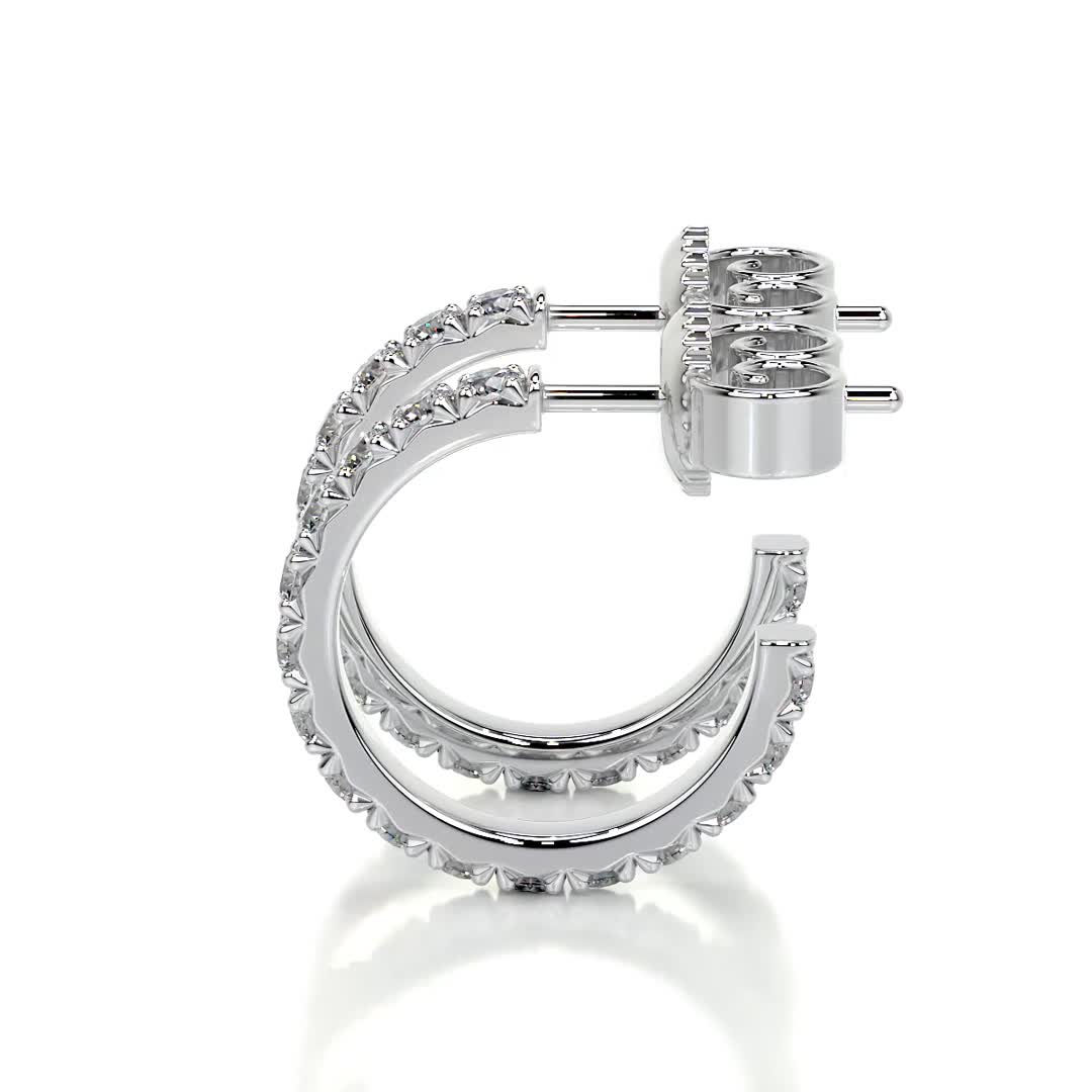 Nicole Diamond Earrings (3 Carat) -18K White Gold、mySite、hinf8tx79