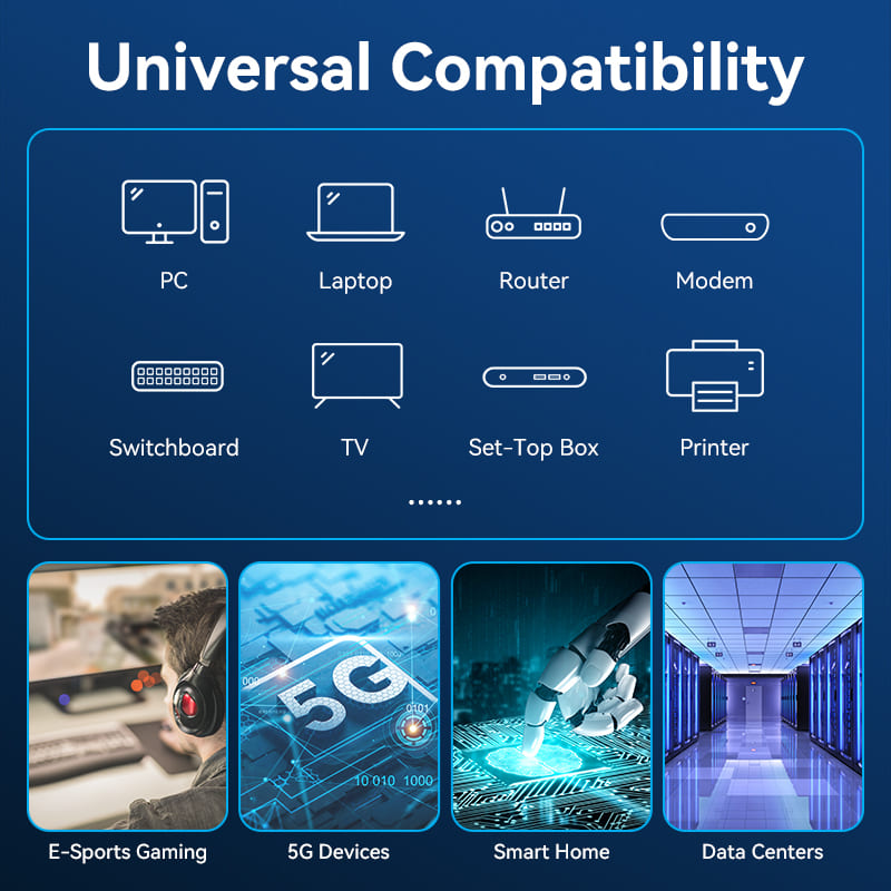 Vention LSZH Cat.8 SFTP Ethernet Patch Cable Black、mySite、fannypackpong